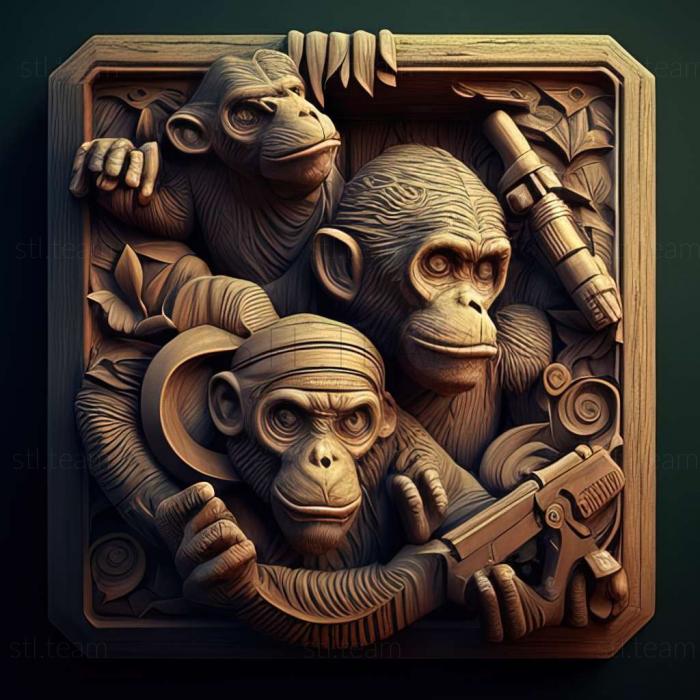 3D model Gun Monkeys game (STL)
